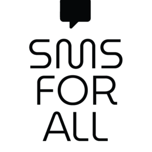 sms for all logo vertical black